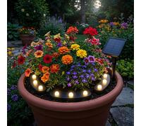 Steckleuchte Extérieure Lampe Solaire pour Pots de Fleurs LED Noir, IP44