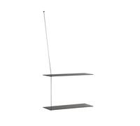 Woud Etagère Stedge 60 cm Frêne teinté noir