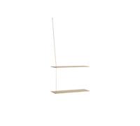 Stedge 2.0 Étagère 60 cm Chêne Pigmenté Blanc/Laiton