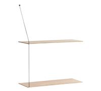 Woud Étagère murale Stedge 80 cm Chêne pigmenté blanc