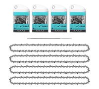 STEEIRO Lot de 4 chaînes de scie 3/8" LP 1,3 mm 56 TG de 40 cm avec 1 lime compatibles avec Markita, Einnhell, Ec-ho, Bos-ch et autres (3/8" 1,3 mm 56 TG)