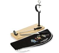 Steelblade Couvre Kukuxumusu + Couteau et Fusil en Bois laqué - Support fabriqué en Espagne - Support à Jambon idéal pour Jambon et palettes, épion Persil (011128)