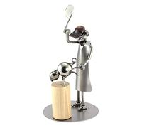 Steelman24 I Figurine en métal Boucher avec Hachette I Made in Germany I Idées Cadeaux I Sculpture d’Acier I Hommes de métal