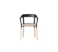 MAGIS chaise STEELWOOD CHAIR (Noir - Hêtre naturel / acier verni)
