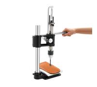 Steeviuzj Perforatrice manuelle, mandrin de serrage de 13 mm, perforatrice en cuir avec plaque en polypropylène, outil pour cuir, papier, tissu et plastique, hauteur réglable de 0 à 16 cm
