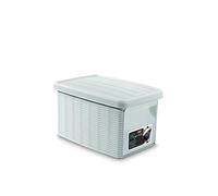 Stefanplast 2075890 Elegance Boîte de Rangement avec Porte Avant Blanc Plastique 19 x 29 x 16 cm