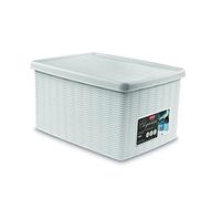 Stefanplast 2075895 Elegance Boîte de Rangement Blanc Plastique 29 x 39 x 21 cm