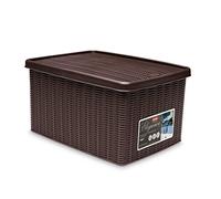 Stefanplast 2075897 Elegance Boîte de Rangement Moka Plastique 29 x 39 x 21 cm