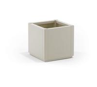 STEFANPLAST Bac à fleur ETHICA - Craie - Carré - 38 L - 36x36xh 35 cm