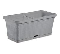STEFANPLAST Bac à fleur NATURAL - 66 L - 80x40x34h cm - Gris pierre