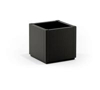 STEFANPLAST Bac à fleurs/jardinière ETHICA - Graphite - Carré - 38 L - 36x36xh 35 cm