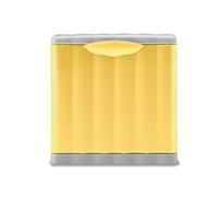 Stefanplast Boîte de rangement rectangulaire Ecospace – plastique, 20 litres, jaune/gris