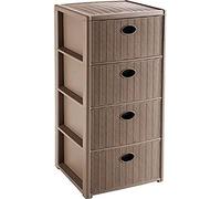 CZ armoire 4 tiroirs, brun, 80x40x40cm, im.rotin