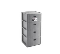 STEFANPLAST Elegance Rattan Chest of Drawers, 4 Drawers, Grey, 37x39x80 cm