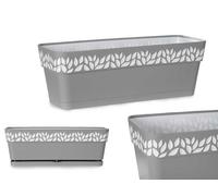 STEFANPLAST Jardinière Cloe Gris-Blanco 50cm avec réserve d'eau