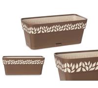 STEFANPLAST Jardinière Cloe Marron-Beige 30cm avec réserve d'eau