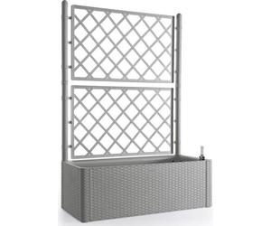 STEFANPLAST - Jardinière Deluxe - rectangulaire avec treillis gris pierre - 100x43xh142cm
