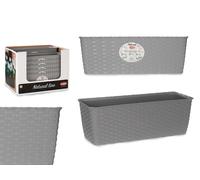 STEFANPLAST Jardinière Naturel Réservoir d'Eau 40cm Gris