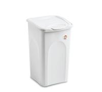 Stefanplast Panier à Linge Primavera Line de Turquoise Intense - 25 Litre, Plastique, Blanc, 50 Litre