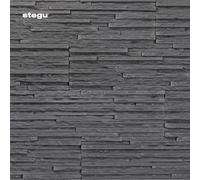 STEGU Palermo 2 Plaquette Parement Mural Pierre Effet Pierre Béton Gris | Revêtement mural béton, résistant gel/UV/humidité, intérieur et extérieur, cuisine, salle de bain
