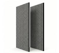 STEGU Panneau Acoustique Mural Tasseau Bois Lot 2 120x60cm Gris