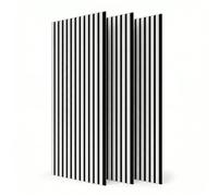 STEGU Panneau Acoustique Mural Tasseau Bois Lot 3 120x60cm Blanc | Isolation phonique, décoration murale contemporaine, certifié FSC/PEFC, disponible en plusieurs lots, effet 3D