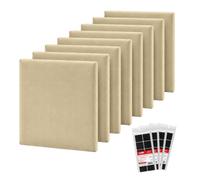 STEGU Panneau Mural 3D Rembourré 30x30cm Acoustique Lambris Lot 8 Beige