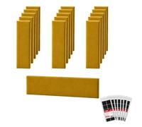 STEGU Panneau Mural 3D Rembourré 60x15cm Acoustique Lambris Lot 16 Jaune