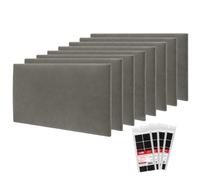 STEGU Panneau Mural 3D Rembourré 60x30cm Acoustique Lambris Lot 8 Gris