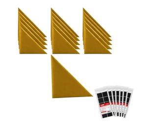 STEGU Panneau Mural 3D Rembourré Triangle 30x30cm Acoustique Lot 16 Jaune