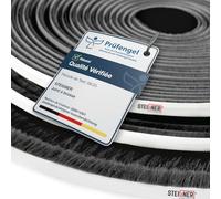 STEIGNER Joint brosse autocollant Noir 7 mm x 30 m - Joint pour fenêtres, portes coulissantes et intérieures - Protection contre les insectes, coupe-vent, isolation phonique