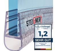 STEIGNER Joint de douche pour paroi en verre, 50cm, vitre 6/7/8mm, joint d'étanchéité PVC courbé pour les cabines de douche arrondies, UK07
