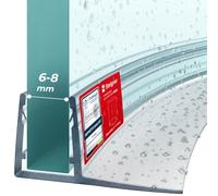 STEIGNER Joint porte de douche flexible UK02 50 cm (1 pc.) transparent - Joint vertical pour douche 1/4 de cercle ou arrondie avec porte 6-8 mm - Matériau flexible, Ajustement parfait, Design discret