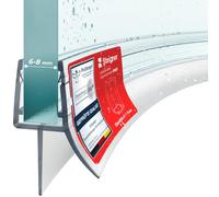 STEIGNER Joint porte de douche flexible UK03 60 cm (1 pc.) transparent - Joint vertical pour douche 1/4 de cercle ou arrondie avec porte 6-8 mm - Ajustement parfait, Étanchéité, Installation facile