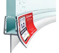 STEIGNER Joint porte de douche flexible UK03 90 cm (1 pc.) transparent - Joint vertical pour douche 1/4 de cercle ou arrondie avec porte 6-8 mm - Ajustement parfait, Étanchéité, Design discret
