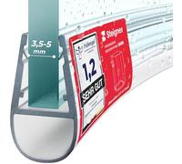 STEIGNER Joint porte de douche flexible UK06 200 cm (1 pc.) transparent - Joint vertical pour douche 1/4 de cercle ou arrondie avec porte 3,5-5 mm - Matériau flexible, Étanchéité, Installation facile