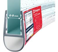 STEIGNER Joint porte de douche flexible UK07 80 cm (1 pc.) transparent - Joint vertical pour douche 1/4 de cercle ou arrondie avec porte 6-8 mm - Matériau flexible, Installation facile, Étanchéité