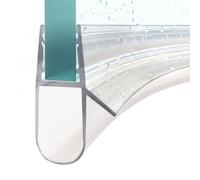 STEIGNER Joint porte de douche flexible UK17 190 cm (1 pc.) transparent - Joint vertical pour douche 1/4 de cercle ou arrondie avec porte 5-8 mm - Matériau flexible, Ajustement parfait, Design discret