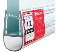 STEIGNER Joint porte de douche UK07 30 cm (1 pc.) transparent - Joint vertical pour douche à accès d'angle ou pentagonale avec porte 6-8 mm - Étanchéité, Ajustement parfait, Design discret