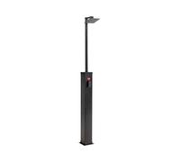 STEINBACH Douche Solaire Supreme 049099Y Douche de Jardin Peu encombrante avec réservoir en PVC de 26 L, pommeau de Douche à Effet Pluie pivotant et Barre de Douche carrée - 221,2 cm de Haut