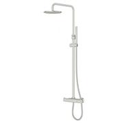 Steinberg 100 - Ensemble de douche avec thermostat, diamètre 20 cm, nickel brossé 100 2721 BN