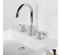 Steinberg Mitigeur de lavabo 100 sur pied chrome 3 trous avec vidage 1002000