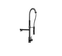 Steinberg 100 - Mitigeur d´évier avec bras flexible et douchette, installation à 2 trous, Gunmetal brossé 100 1480 BGM