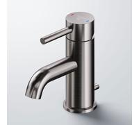 Steinberg Série 100 robinetterie de lavabo, avec garniture découlement, saillie : 100mm, 1001000BGM, Couleur: Brushed Gun Metal