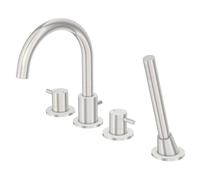 Steinberg 100 - Mitigeur pour montage sur bord de baignoire, 4 trous, nickel brossé 100 2400 BN
