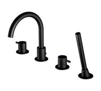 Steinberg Mitigeur sur bord de baignoire 100 1002400S 4 trous saillie 192mm bec orientable noir mat
