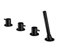 Steinberg 100 - Mitigeur sur le bord de baignoire, installation 4 trous, noir mat 100 2480 S