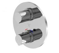 Steinberg 100 - Mitigeur thermostatique encastré pour 2 appareils, chrome 100 4133 3