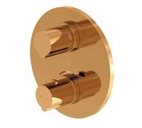 Steinberg 100 - Mitigeur thermostatique encastré pour 2 appareils, or rose 100 4133 3 RG