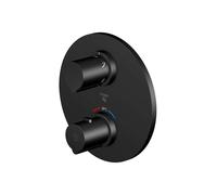 Steinberg 100 - Mitigeur thermostatique encastré pour 3 sorties, noir mat 100 4123 3 S